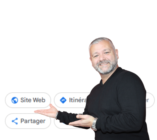 Lien Google Business Profile site web entreprise locale SEO cohérence immobilier