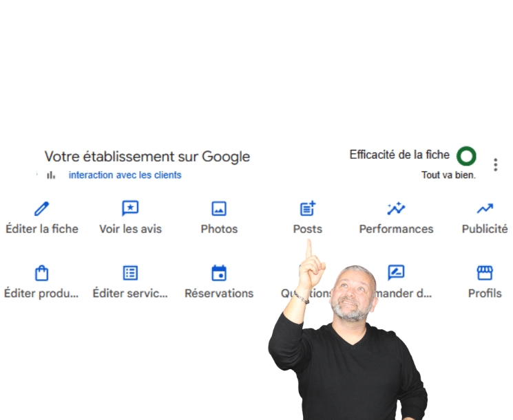 Google Posts entreprise locale publication fiche Google Business Profile immobilier